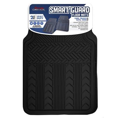 Heavy Duty 2 Piece Winter All Weather Car Mat - Black