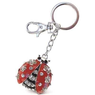 Sparkling Charms Keychain - Ladybug