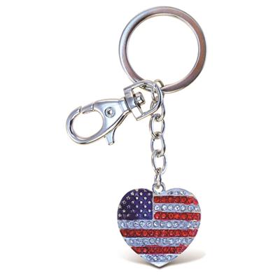 Sparkling Charms Keychain - American Heart
