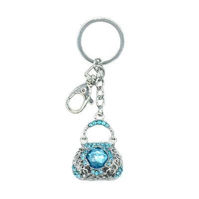 Sparkling Charms Keychain - Blue Purse
