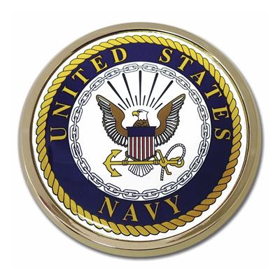 Chrome Auto Emblem - U.S. Navy