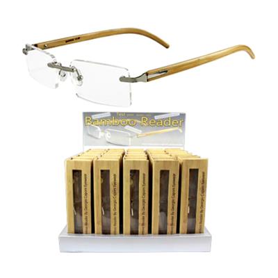 Bamboo Sunglass Readers Display - 25 Piece