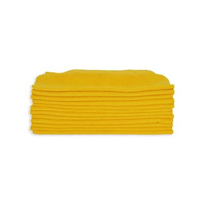 High Grade Overlock Edge Microfiber Towel 16x16 Yellow- 1 Dozen