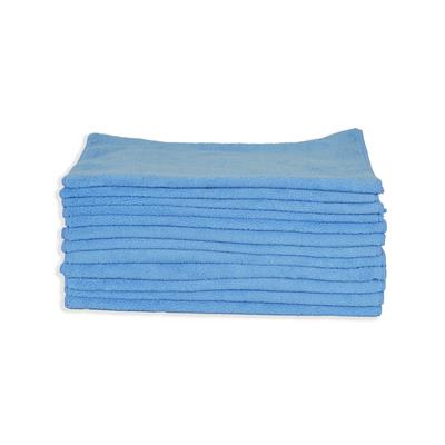 High Grade Overlock Edge Microfiber Towel 16x24 Blue- 1 Dozen