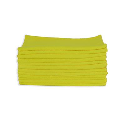 High Grade Overlock Edge Microfiber Towel 16x24 Bright Yellow- 1 Dozen