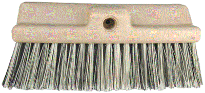 18 Inch Short Handle Soft Bristle Wash Brush - Grey