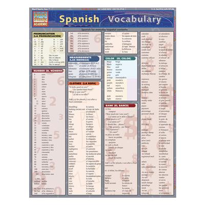 Quick Study-Spanish Vocabulary - 5 Pack