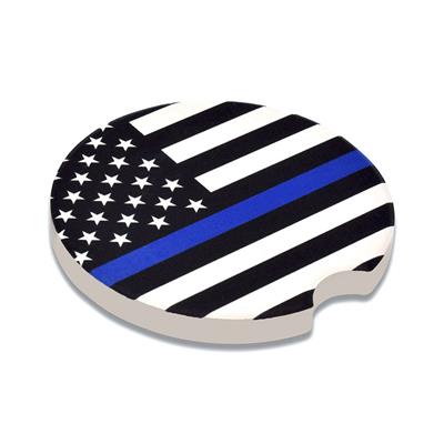 Auto Coaster - Police Flag 1 Pack CASE PACK 6