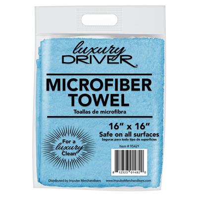 Luxury Driver 16"x16" Microfiber Dry Vending Towel - 100ct  - Blue