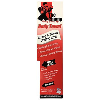 Blue Body Champ Towel Decal