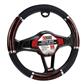 Luxury Driver Steering Wheel Cover - Wood Grip Burlwood and Black