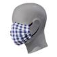 Non-Medical Reusable Face Mask With Tissue Pocket - Blue Buffalo Plaid CASE PACK 24