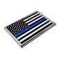 Chrome Auto Emblem - U.S.A. Police Flag