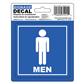 Safety Decal - Men Restroom CASE PACK 12